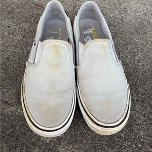 Men’s light gray slip on vans